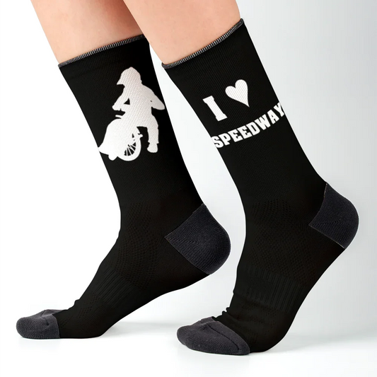 I Love Speedway - Speedway Novelty Socks - Speedway Socks